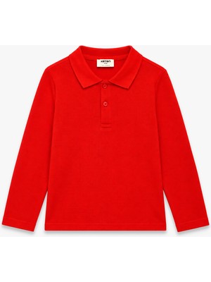 Koton Uzun Kollu Pamuklu Basic Polo Yaka Tişört