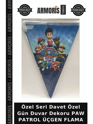 Armoris Özel Seri Davet Özel Gün Duvar Dekoru Paw Patrol Üçgen Flama