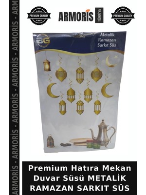 Armoris Premium Hatıra Mekan Duvar Süsü Metalik Ramazan Sarkıt Süs