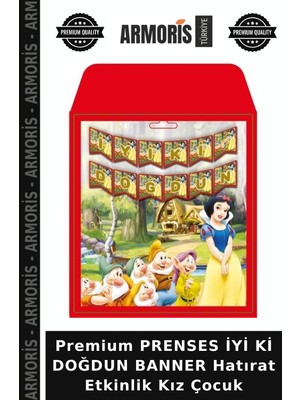 Armoris Premium Prenses Iyi Ki Doğdun Banner Hatırat Etkinlik Kız Çocuk