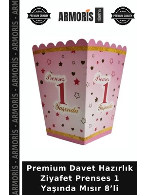 Armoris Premium Davet Hazırlık Ziyafet Prenses 1 Yaşında Mısır 8’li
