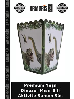 Armoris Premium Yeşil Dinozor Mısır 8’li Aktivite Sunum Süs