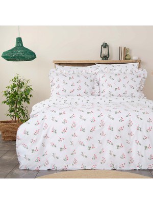 Karaca Home Silvie %100 Pamuk Çift Kişilik Nevresim Takımı Kırmızı 200 x 220 cm Çamaşır Makinesinde Yıkanabilir