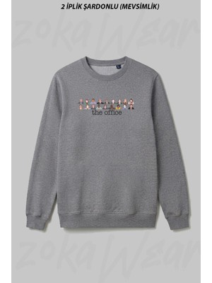 Zoka Wear The Office Characters Ön Baskılı Bisiklet Yaka Sweatshirt