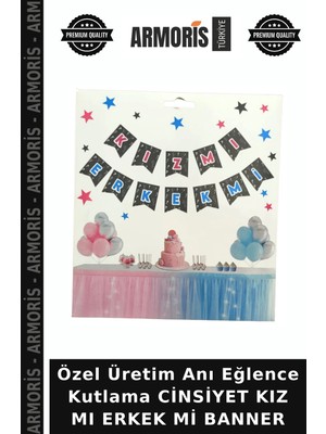 Armoris Özel Üretim Anı Eğlence Kutlama Cinsiyet Kız Mı Erkek Mi Banner