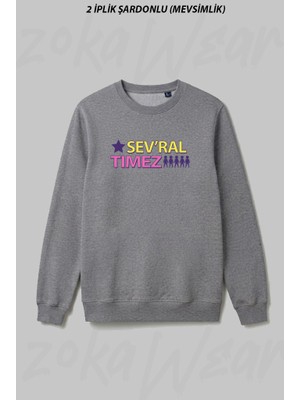 Zoka Wear Sev Ral Timez Gravity Falls Ön Baskılı Bisiklet Yaka Sweatshirt