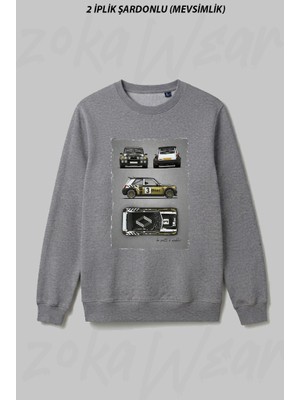 Zoka Wear Renault 5 Maxi Turbo Ön Baskılı Bisiklet Yaka Sweatshirt