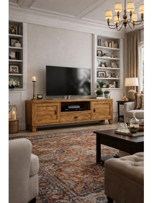 Kıymık Home Lavanta Tv Ünitesi - Size Özel Üretim - Gerçek Ağaç - Köknar