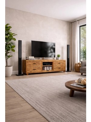 Kıymık Home Papatya Tv Ünitesi - Size Özel Üretim - Gerçek Ağaç - Köknar
