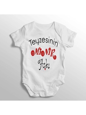 Babylimon Teyzesinin Minik Aşkı Yazılı Baskılı Bebek Zıbını
