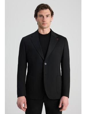 D'S Damat Ds Damat Comfort Fit Siyah Örme Takim Elbise