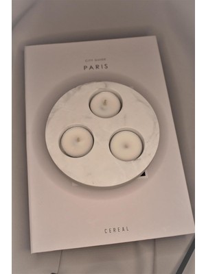 Tr Bottiko Bottiko Beton 3 Göz Tealight Mumluk Beyaz