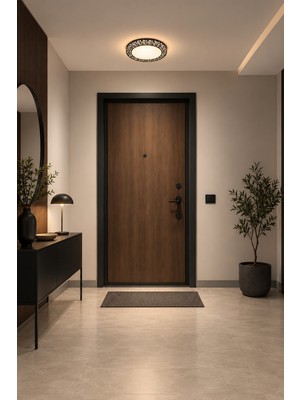 Markatech Truva Dantelta Siyah 3 Renk LED Plafonyer Avize, Çap 26 cm