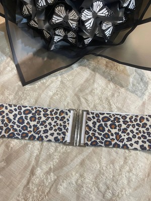 Keskin Aksesuar Leoparlı-Benekli Elastik Bel Kemeri
