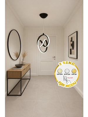 Markatech Trend Siyah 3 Renk LED Sarkıt Avize