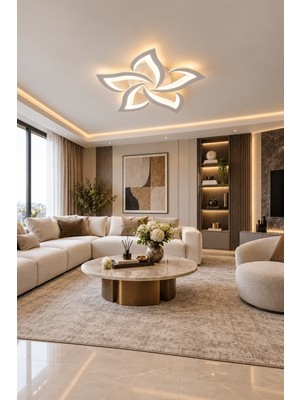 Markatech MS51005-5 Beyaz 5'li 3 Renk LED Plafonyer Avize
