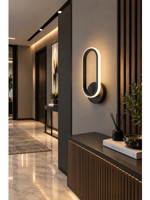 Markatech Hermes Siyah Gün Işığı LED Aplik