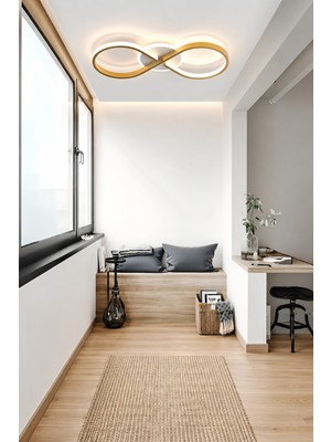 Markatech Belda Mimari Tasarım Modern Plafonyer 3 Renk Ledli Avize