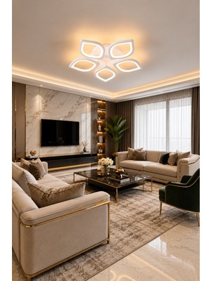 Markatech MS53005-5 Beyaz 5'li 3 Renk LED Plafonyer Avize