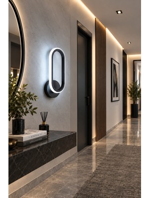 Markatech Hermes Siyah 6500K Beyaz Işıklı LED Aplik