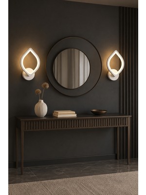 Markatech MS53005-1 Beyaz 3 Renk LED Aplik 2 Adet Takım