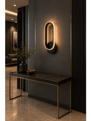 Markatech Ekol Siyah Cristalya Serisi 3 Renk LED Aplik