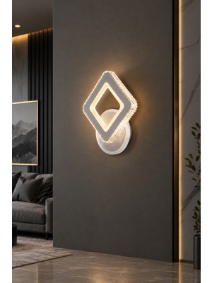 Markatech Otto Beyaz Kare 3 Renk LED Aplik