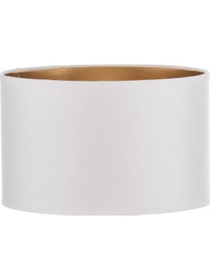 Tr Levaillant Krem Abajur Şapka & Başlık - Içi Gold Kaplama, 35 cm Çap, 23 cm Yükseklik - Öz