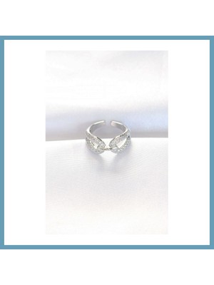 Bezos Zirkon Taşlı Silver Renk Ayarlanabilir Yüzük MBT06