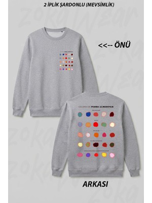 Zoka Wear Colors Of Almodovar Ön Arka Baskılı Bisiklet Yaka Sweatshirt
