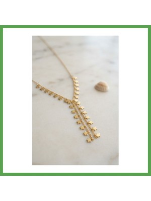 Bezos Gold Pirinç Yıldız Model Kadın Kolye Mgc