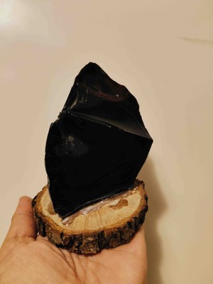 Best Bioenerji Taş Terapi Siyah Obsidyen Stantlı Ham Doğal Taş Kütle – Görseller Temsilidir