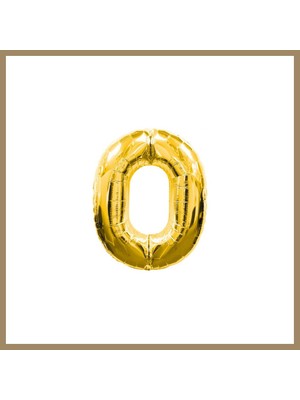 Bezos 0 Rakamlı Folyo Balon Gold Renk 40 Inç 22