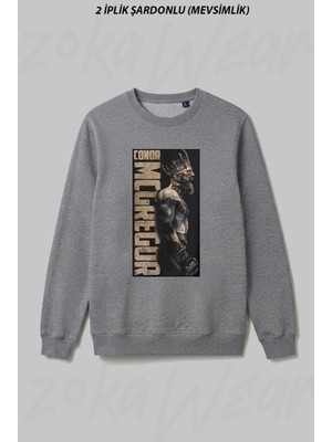 Zoka Wear King V2 Ufc Conor Mcgregor Ön Baskılı Bisiklet Yaka Sweatshirt