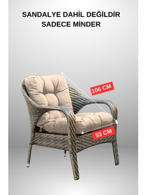 Elarque Sandalye Minderi 53X106 cm Sütlü Kahve
