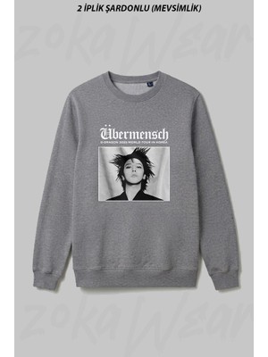 Zoka Wear Ubermensch G-Dragon Ön Baskılı Bisiklet Yaka Sweatshirt