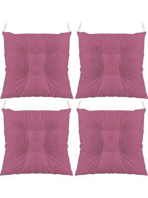 Elarque Gül Kurusu Pofidik Kare Sandalye Minderi 4'lü 40 x 40 cm