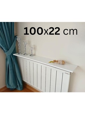 Elarque %100 Mdf Petek Üstü Raf | Dresuar | Montajsız | Beyaz | 80X22 cm