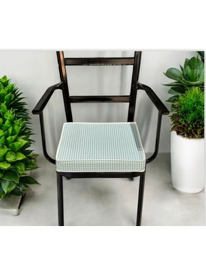Elarque 40*40 Yeşil Pötikare Sandalye Minderi