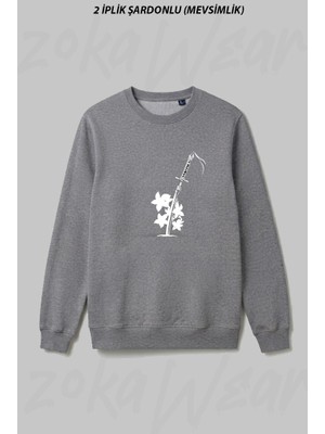Zoka Wear Nier Automata Ön Baskılı Bisiklet Yaka Sweatshirt