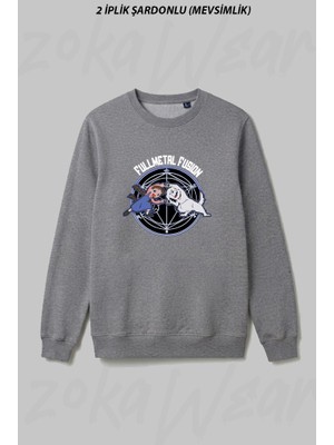 Zoka Wear Fullmetal Alchemist Fusion Nina Dog Dance Memes Ön Baskılı Bisiklet Yaka Sweatshirt