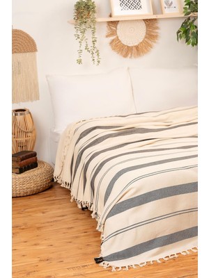 Tr %100 Pamuklu Çift Kişilik Pike, Koltuk Örtüsü, Çok Amaçlı Örtü 240X260 (Capraz)