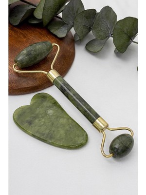 Tr Jade Roller Gua Sha Taşı Seti