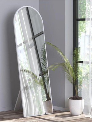 Tr Beyaz Ayaklı Antre Koridor Duvar Salon Banyo Ofis Çocuk Yatak Odası Boy Ayna 40X120,BEYAZ
