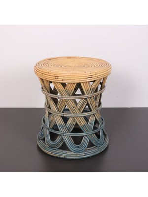 Elarque Doğal Kubu Rattan Sehpa & Tabure 40X36 cm