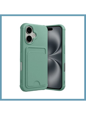 Bezos iPhone 17 Uyumlu Kelvin Kartvizitli Silikon - Açık Yeşil MBT06
