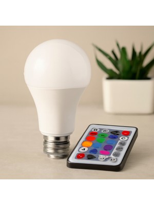 Be Kumandalı Rgb E27 LED Ampul 9W - 700 Lm, 15000 Saat Najmaddin
