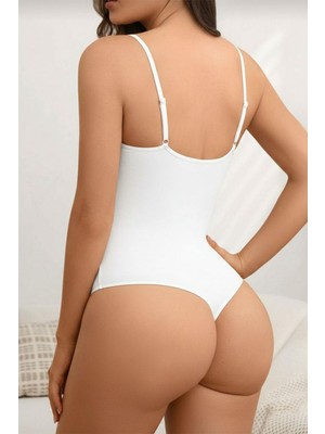 Eser Butik Sıkılaştırıcı Toparlayıcı Zıbın String Korse 9052 Beyaz