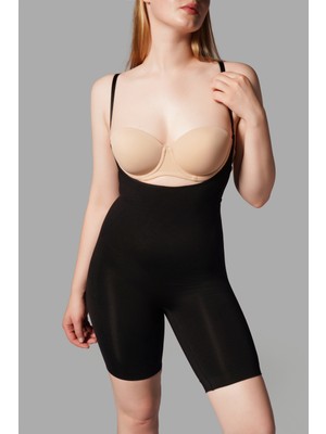 Eser Butik Göğüs Altı Tam Boy Korse 9056 Siyah