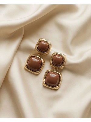 B&t Kare Vintage Sallantılı Küpe